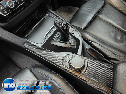 WRAPPING SERVICE - BMW F3X INTERIOR TRIM SET - PERFORMANCE STYLE / DEEP TEXTURED GLOSSY CARBON (MTD-TEX) F30 F31 F32 F33 F36