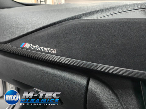 WRAPPING SERVICE - BMW F3X INTERIOR TRIM SET - PERFORMANCE STYLE / DEEP TEXTURED GLOSSY CARBON (MTD-TEX) F30 F31 F32 F33 F36