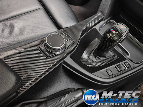 WRAPPING SERVICE - BMW F3X INTERIOR TRIM SET - PERFORMANCE STYLE / DEEP TEXTURED GLOSSY CARBON (MTD-TEX) F30 F31 F32 F33 F36