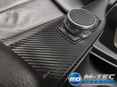 WRAPPING SERVICE - BMW F3X INTERIOR TRIM SET - PERFORMANCE STYLE / DEEP TEXTURED GLOSSY CARBON (MTD-TEX) F30 F31 F32 F33 F36