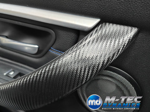 WRAPPING SERVICE - BMW F3X INTERIOR TRIM SET - PERFORMANCE STYLE / DEEP TEXTURED GLOSSY CARBON (MTD-TEX) F30 F31 F32 F33 F36