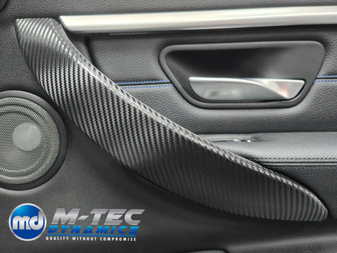 WRAPPING SERVICE - BMW F3X INTERIOR TRIM SET - PERFORMANCE STYLE / DEEP TEXTURED GLOSSY CARBON (MTD-TEX) F30 F31 F32 F33 F36