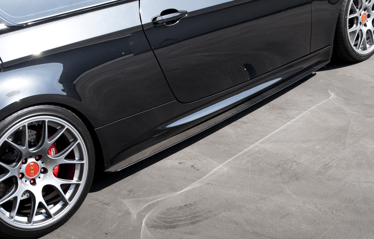 BMW E90 E92 M3 REAL CARBON FIBRE SIDE SKIRT EXTENSIONS