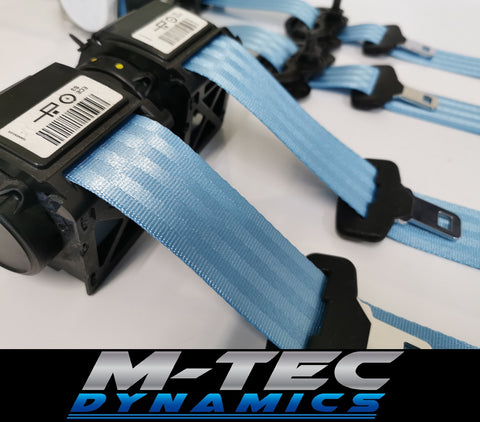 BMW E89 Z4 LIGHT BLUE FRONT SEAT BELT SET