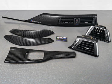 BMW F32 F82 M4 LCI INTERIOR TRIM SET - 4D CARBON / BLACK ACCENT