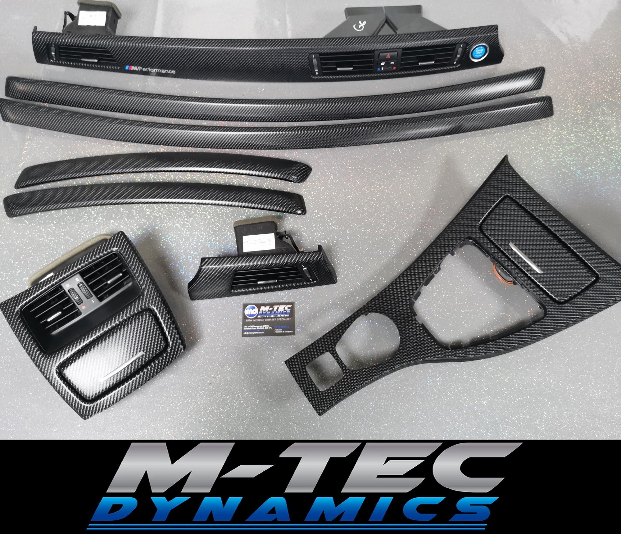 BMW E93 CONVERTIBLE 4D BLACK CARBON INTERIOR TRIM SET