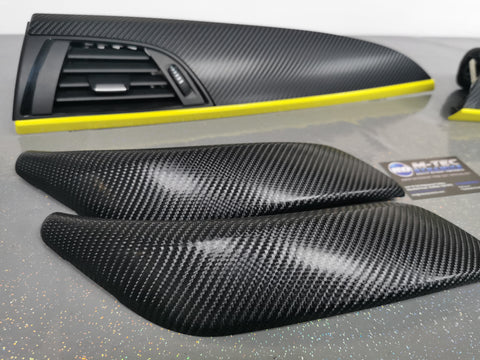 BMW F20 INTERIOR TRIM SET - 4D CARBON / YELLOW ACCENT