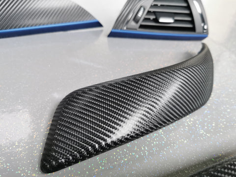 BMW F21 F22 INTERIOR TRIM SET - 4D CARBON / BLUE ACCENT