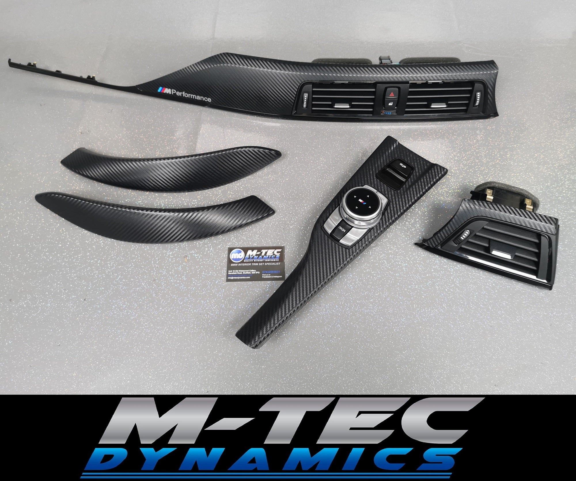 BMW F33 CONVERTIBLE INTERIOR TRIM SET - 3D CARBON / BLACK ACCENT