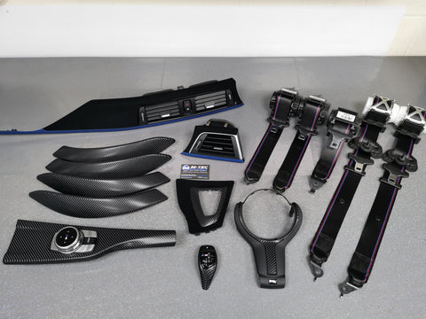 BMW F30 F31 F32 CUSTOM INTERIOR TRIM SET & SEAT BELT PACKAGE (COMPETITION)