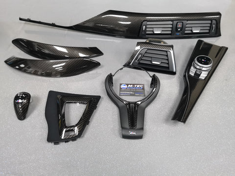 WRAPPING SERVICE - BMW M3 / M4 INTERIOR TRIM SET - HIGH GLOSS CARBON (MTD-HG) - F80 F82