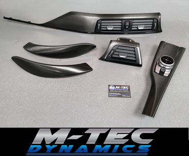 BMW F32 COUPE LCI INTERIOR TRIM SET - BLACK BRUSHED ALUMINIUM STEEL VINYL