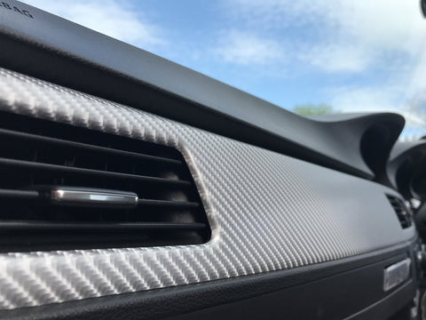 BMW E90 GLOSSY 4D SILVER CARBON INTERIOR TRIM SET