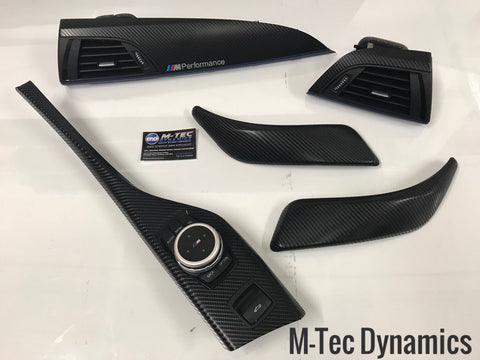 BMW F23 CONVERTIBLE INTERIOR TRIM SET - 4D CARBON / BLUE ACCENT