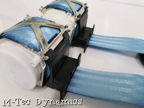 BMW 4-SERIES F32 / F82 M4 COUPE LIGHT BLUE FRONT SEAT BELT SET