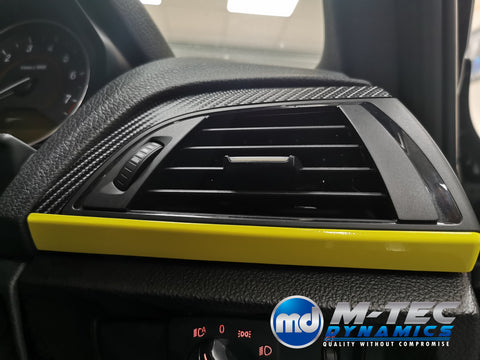 BMW F20 INTERIOR TRIM SET - 4D CARBON / YELLOW ACCENT