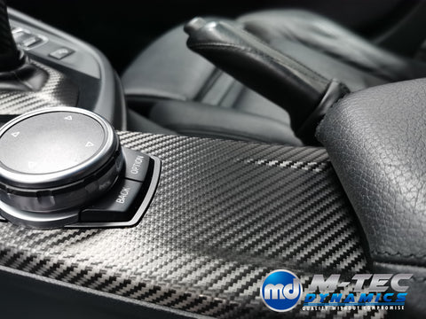 WRAPPING SERVICE - BMW F3X INTERIOR TRIM SET - PERFORMANCE STYLE / DEEP TEXTURED GLOSSY CARBON (MTD-TEX) F30 F31 F32 F33 F36